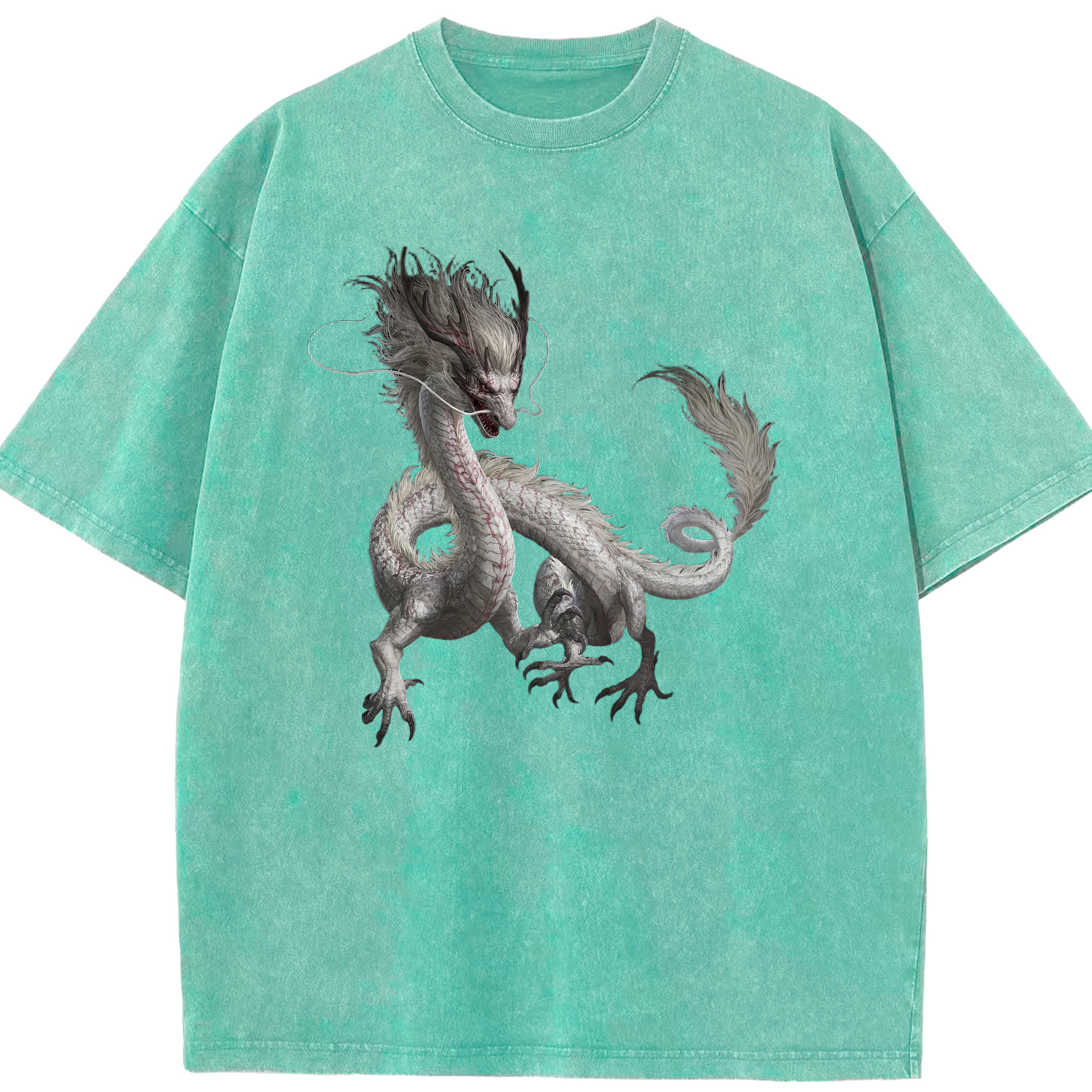 （画像用） Ne Zha 2 ナタ 魔童の大暴れ 綿100% ヴィンテージ風 半袖Tシャツ（フロントプリント）